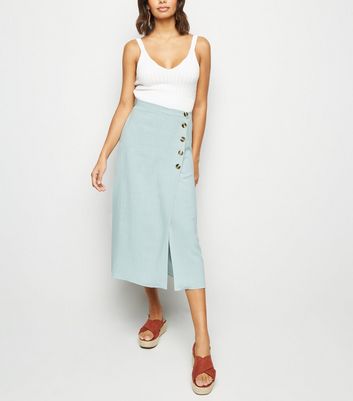 New look outlet white linen skirt