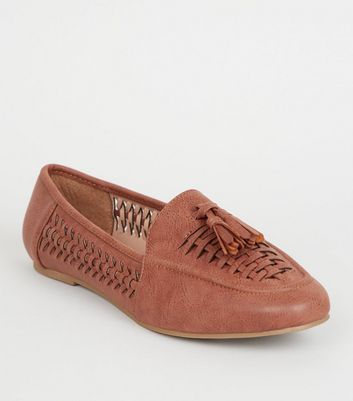 wide fit tan loafers