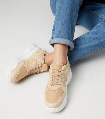 nude colour trainers