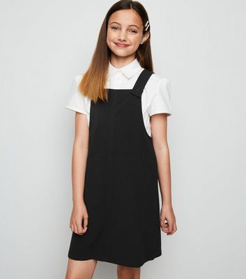 Black top school pinafore