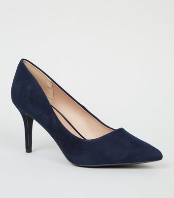 navy pointed court shoes