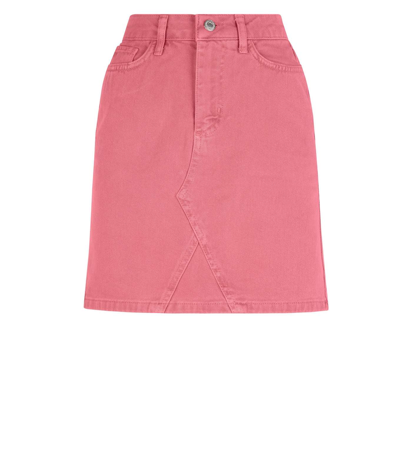 Pink Denim Mom Skirt Image 4