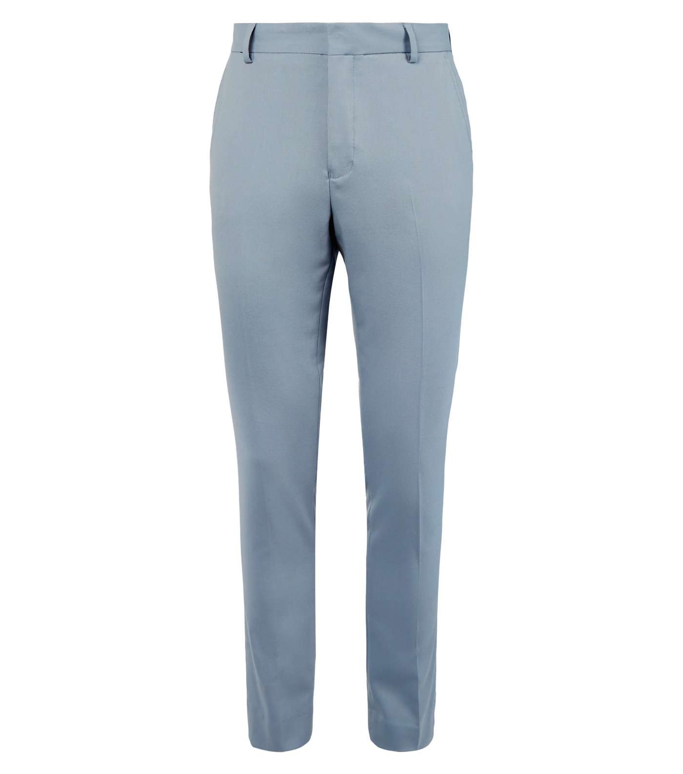 Pale Blue Skinny Suit Trousers Image 4