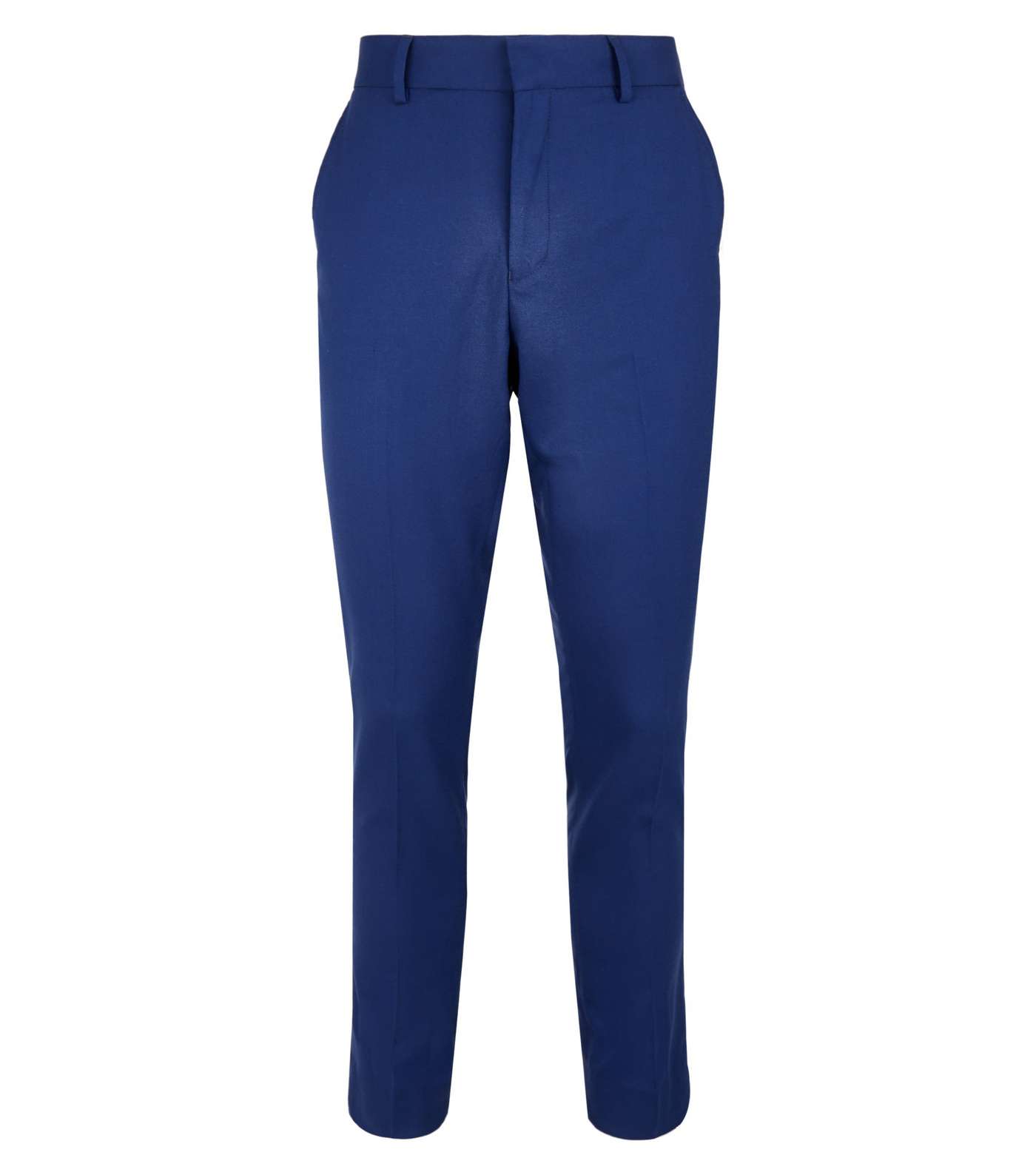 Bright Blue Skinny Suit Trousers Image 4