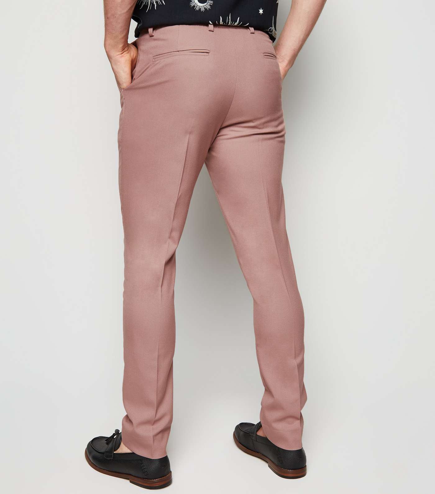 Pink Skinny Suit Trousers Image 3