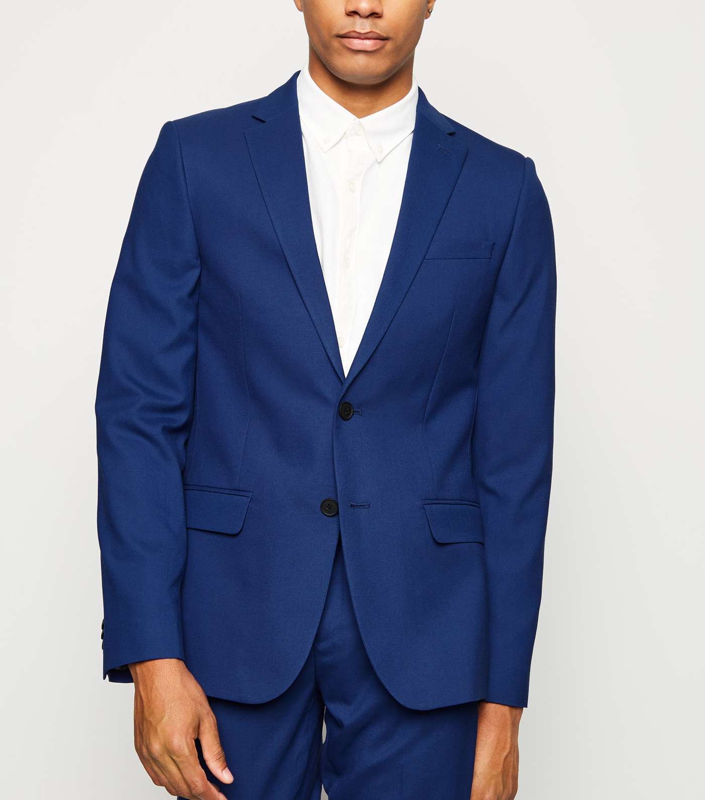 Bright Blue Skinny Suit Jacket