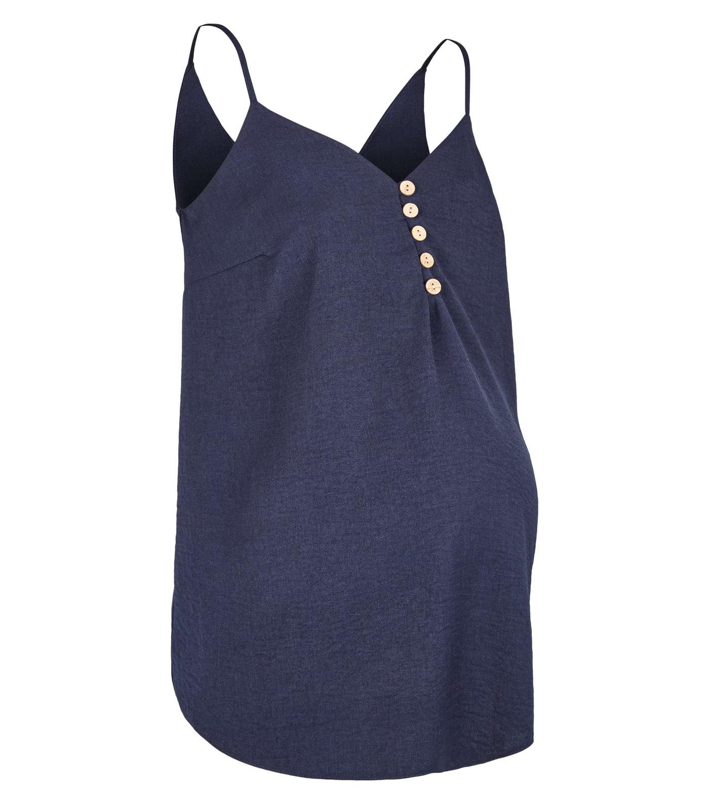 Maternity Navy Button Front Cami Image 4