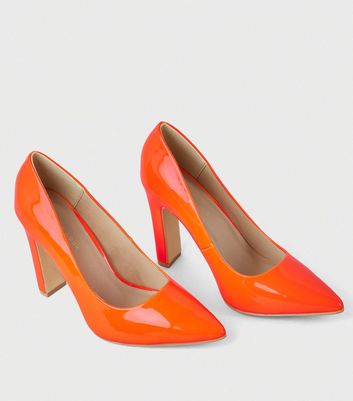 wide fit orange shoes