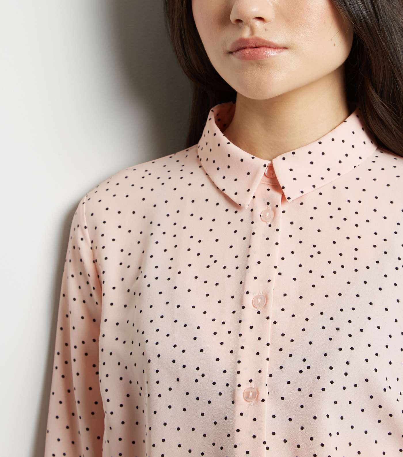 Pink Spot Print Long Sleeve Shirt Image 5