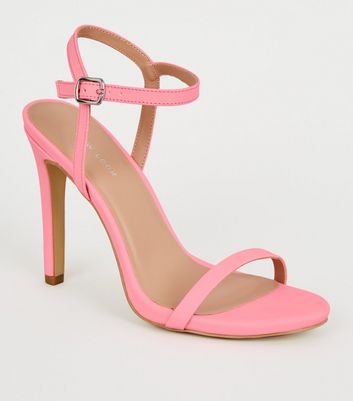coral barely there sandals