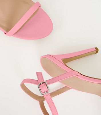 coral barely there sandals