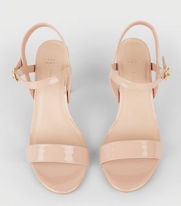 Extra Wide Fit Pale Pink Patent Block 