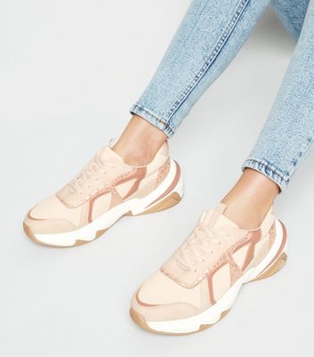 chunky trainers nude