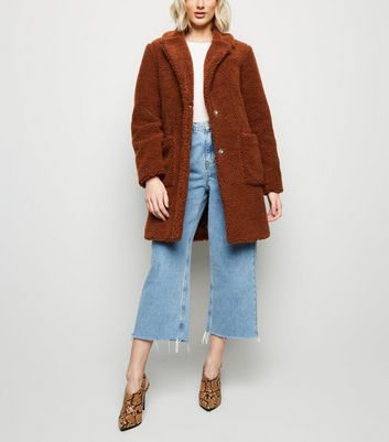 teddy coat burnt orange