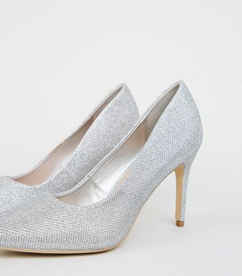 new look silver glitter shoes