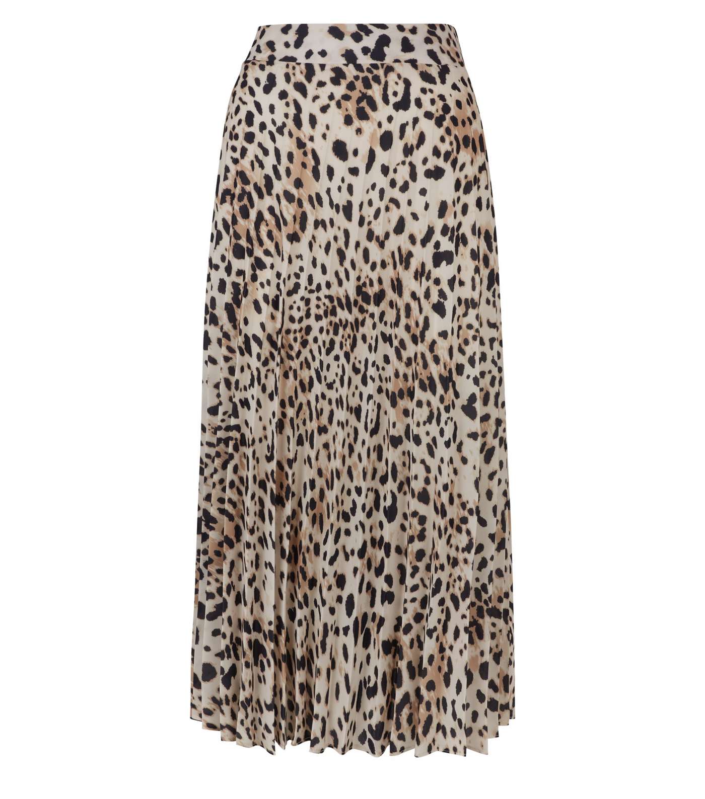Petite Brown Leopard Print Pleated Midi Skirt  Image 4