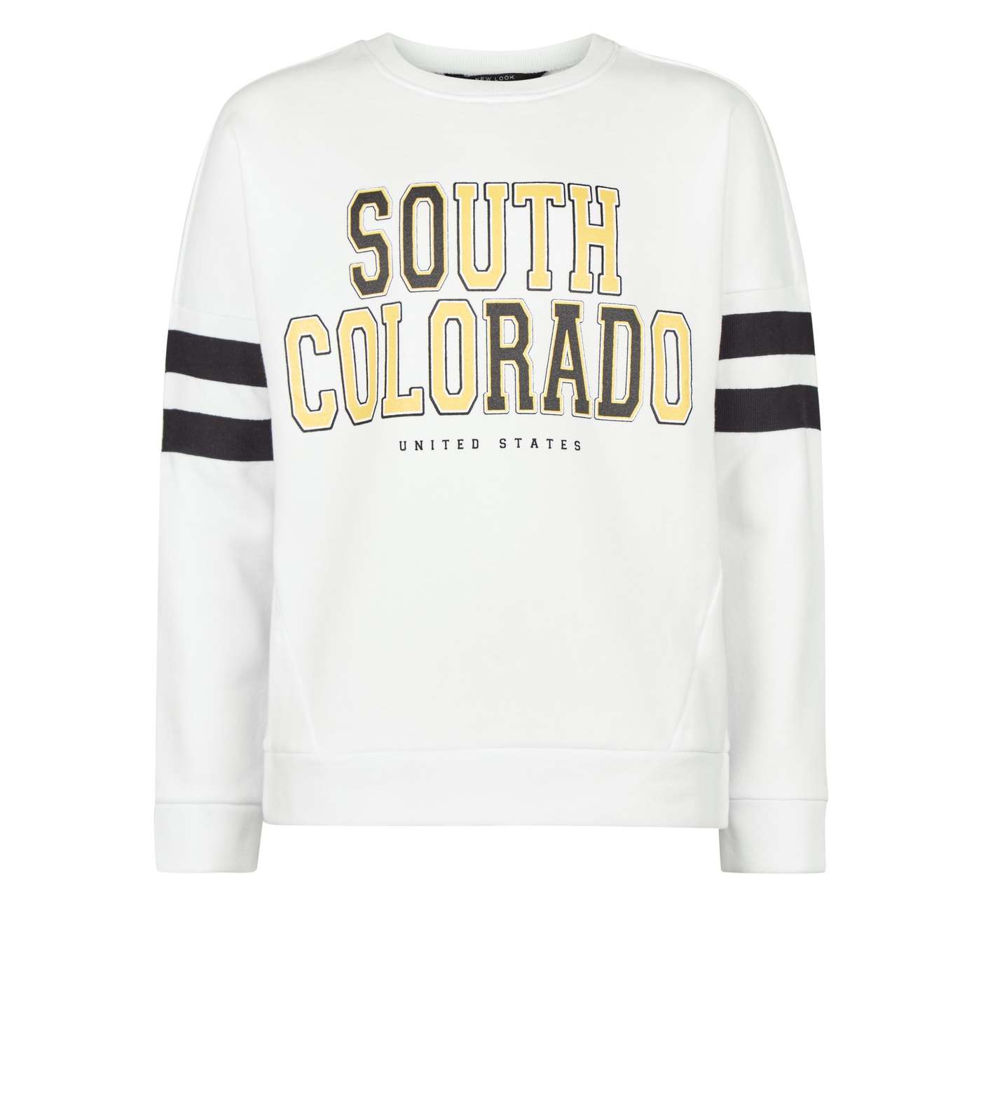 Girls White South Colorado Slogan Sweatshirt  Image 4