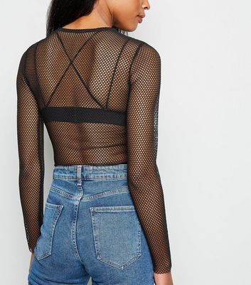 new look fishnet top