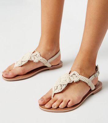 ASOS DESIGN Wide Fit Francis leather woven flat sandals in tan | ASOS
