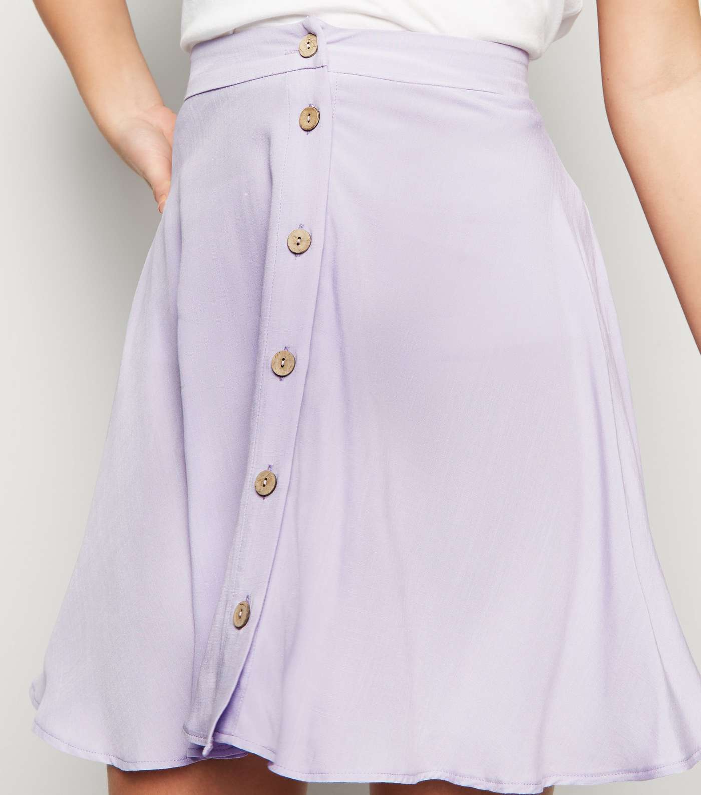 Lilac Button Up Mini Skirt  Image 5