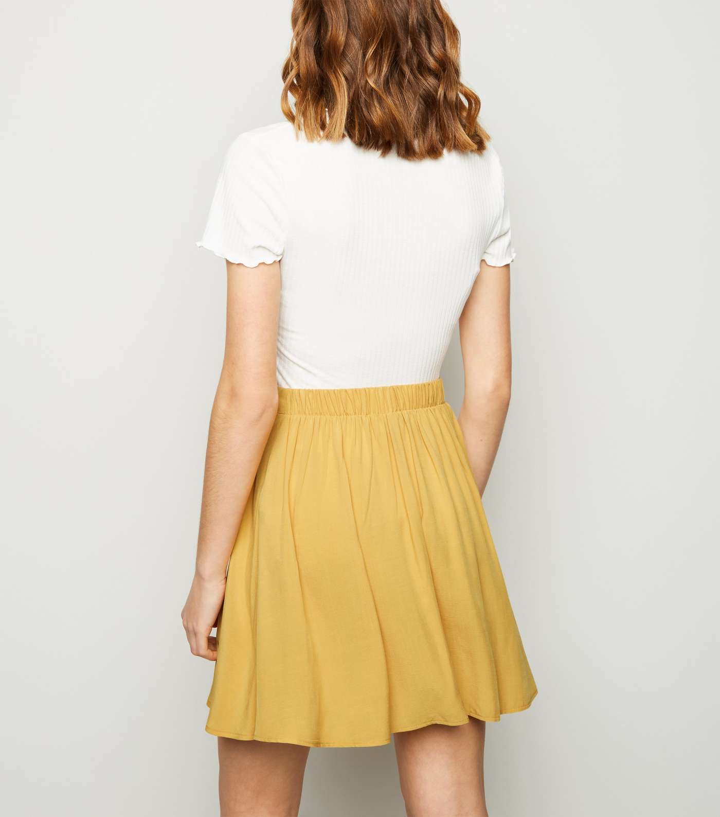 Mustard Button Up Mini Skirt  Image 5