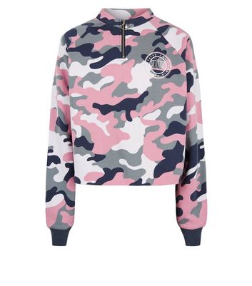 pink camouflage sweater