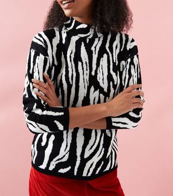 zebra print jumper dress