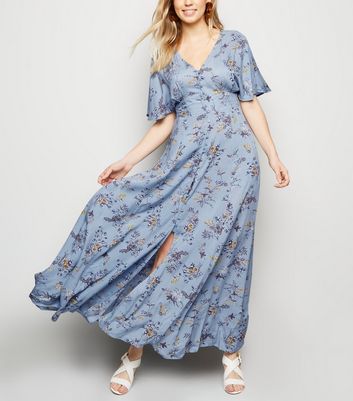 new look blue vanilla maxi dress