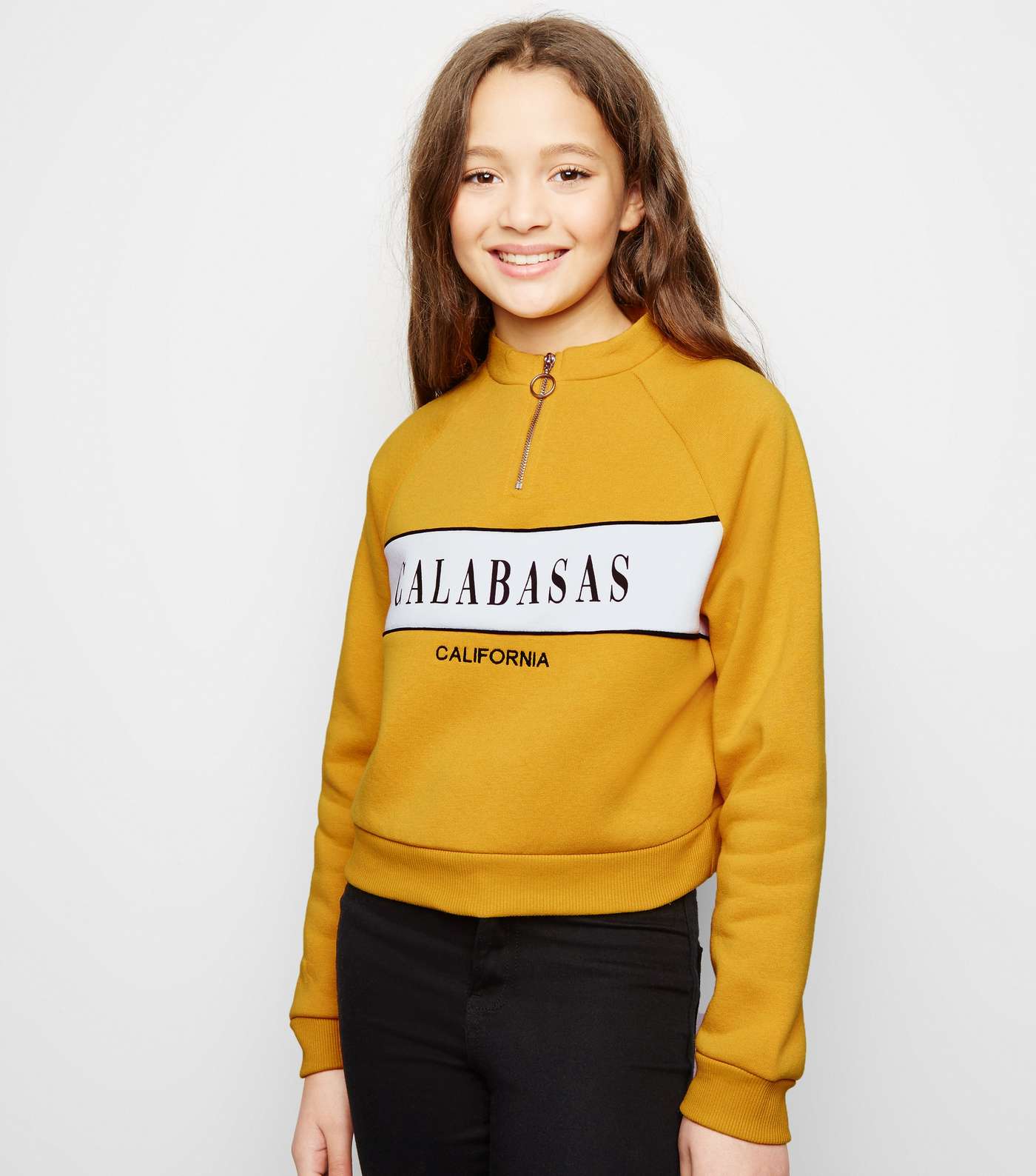 Girls Mustard Calabasas Slogan Sweatshirt
