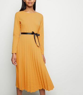 new look pleated midi dress