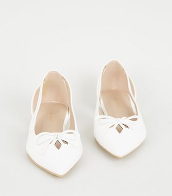 new look white ballet pumps