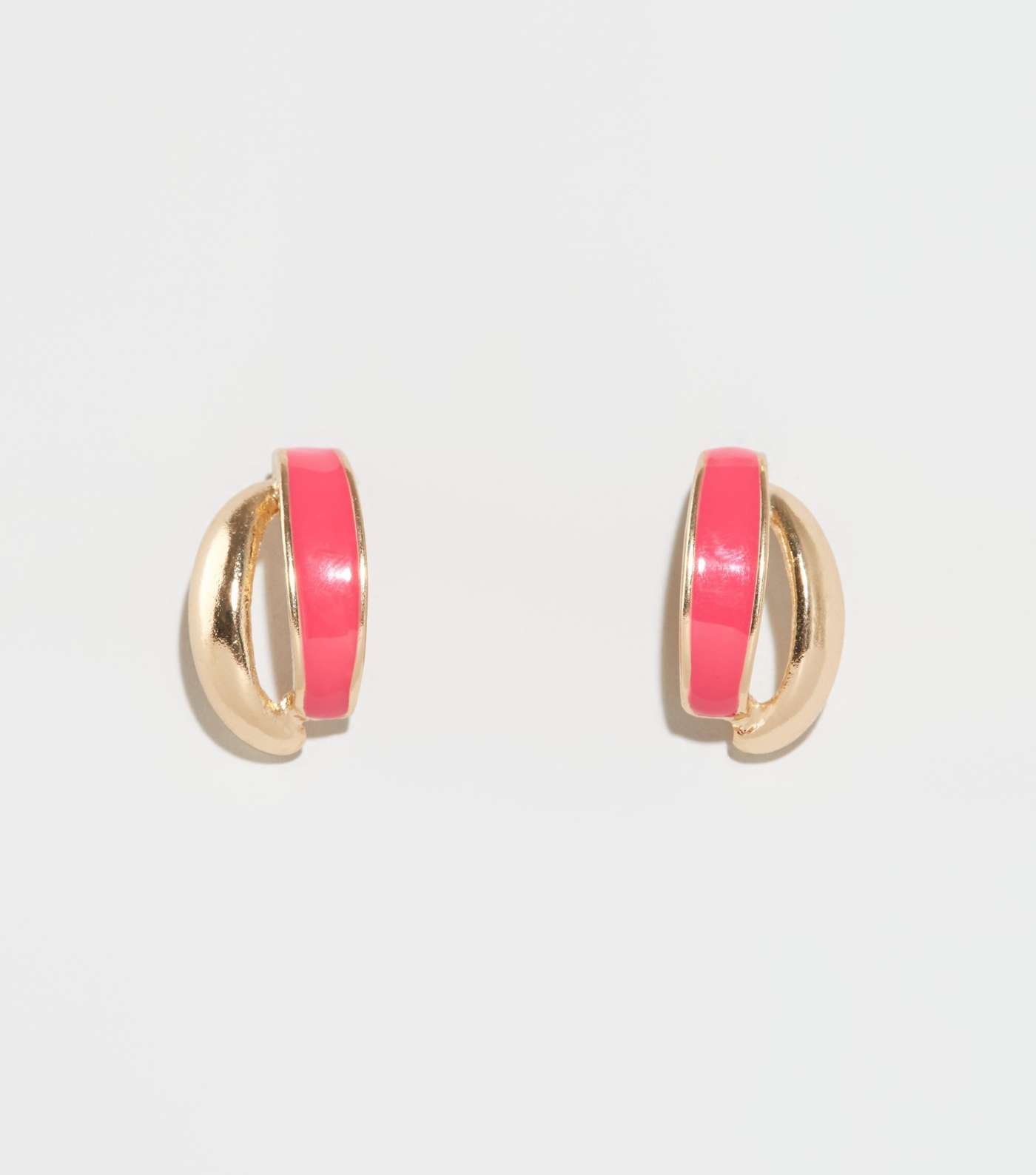 Pink Neon Crossover Stud Earrings 