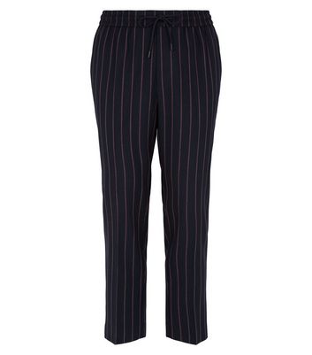 Navy and cheap white pinstripe pants