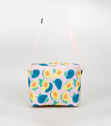 Pink Avocado Print Lunch Bag New Look