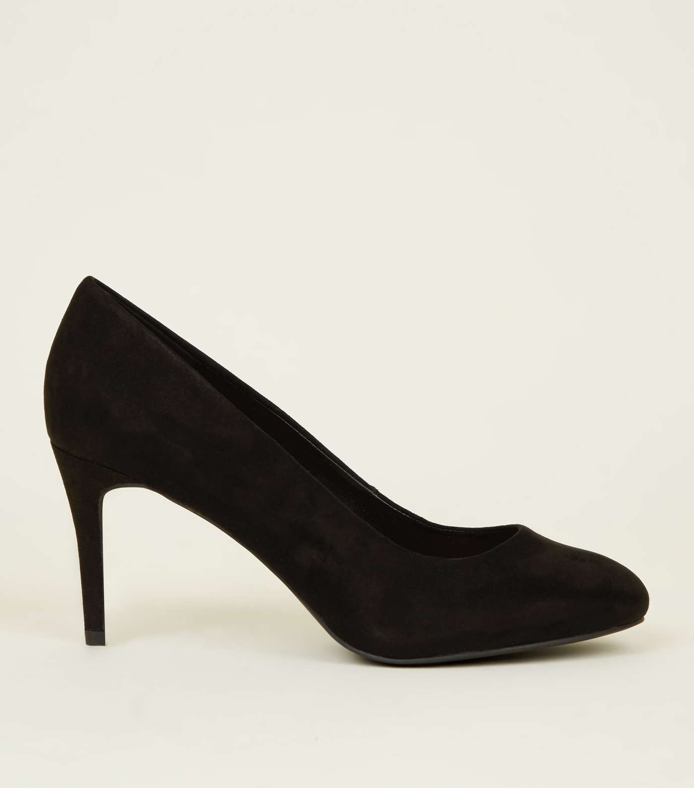 Black Suedette Stiletto Court Shoes | New Look