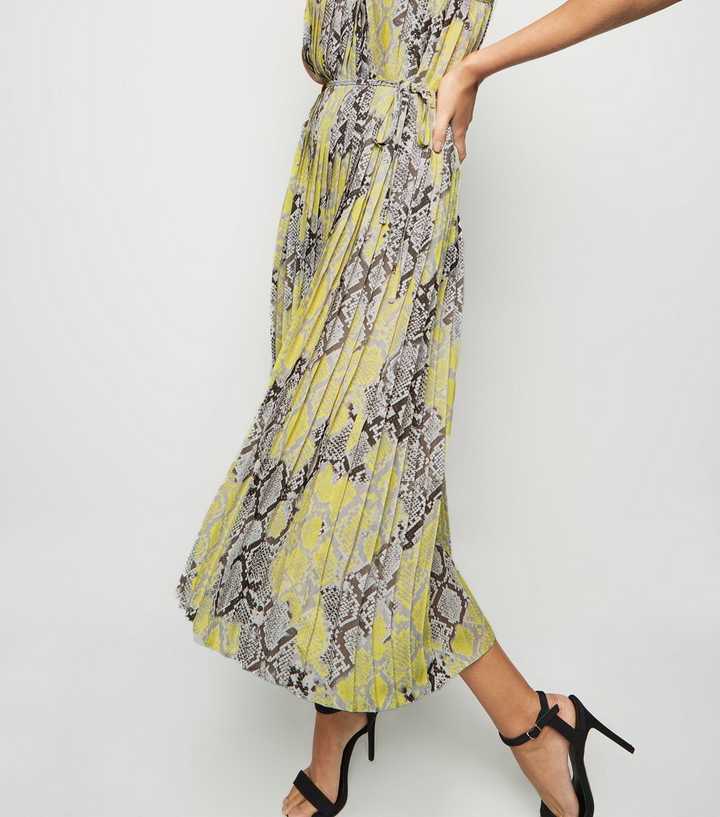 Fashion Snake Print Neon Chiffon Dress @ Best Price Online