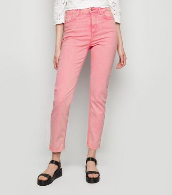pink jeans new look
