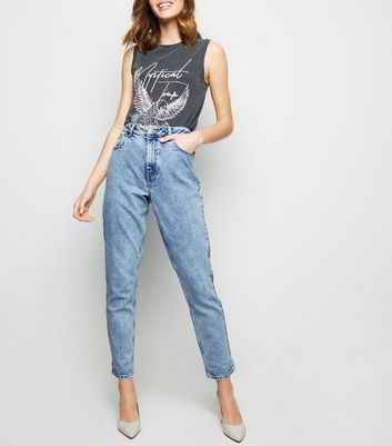 new look acid wash denim jogger