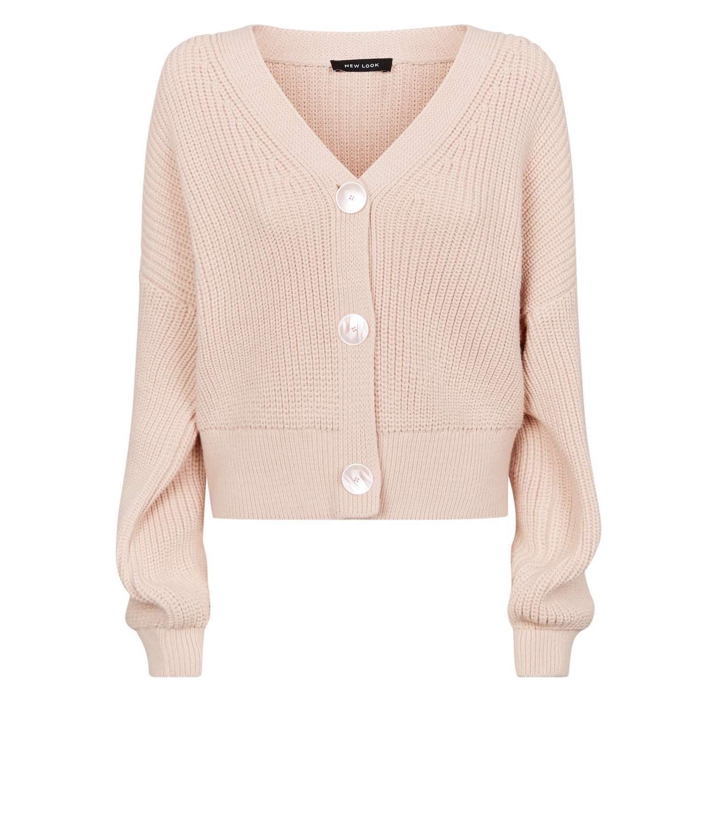 Pale Pink Button Front Cardigan Image 4