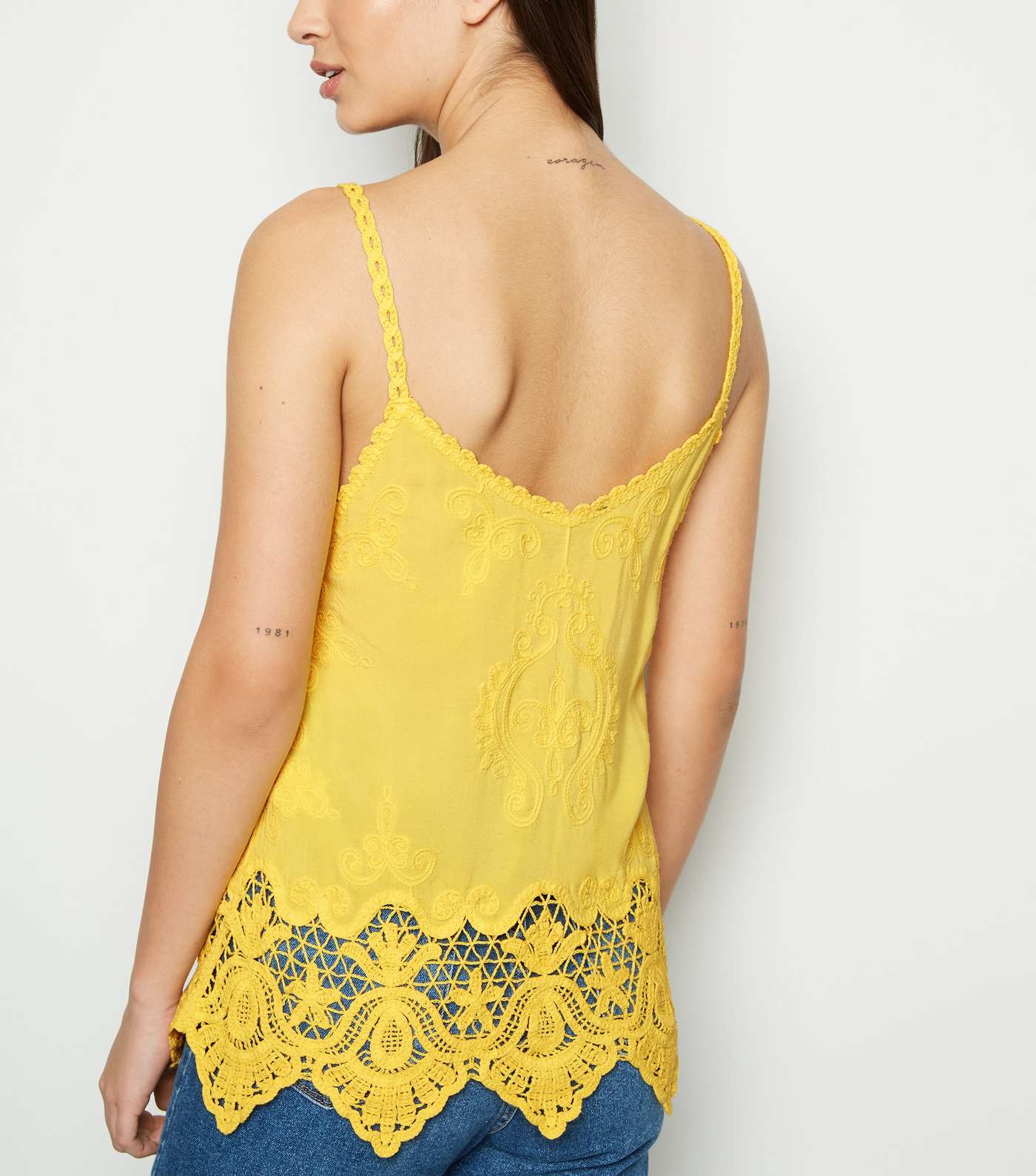 Tall Yellow Crochet Cami Image 3