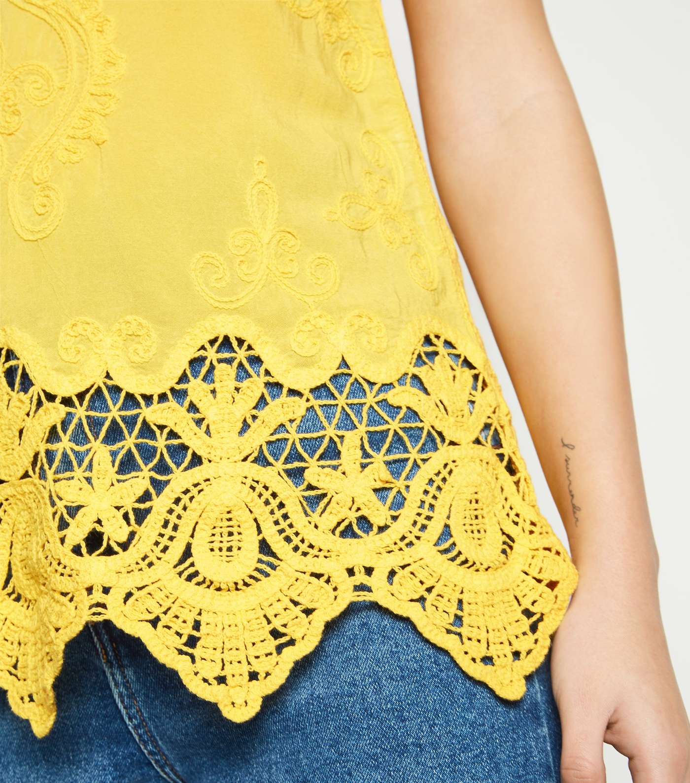 Tall Yellow Crochet Cami Image 5