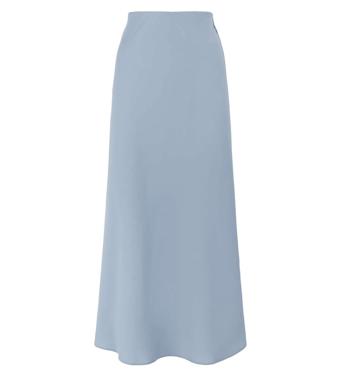 Grey Satin Bias Cut Midi Skirt Image 4