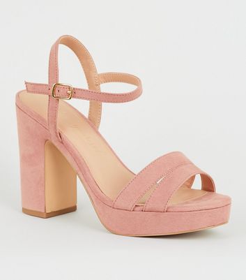 pink heels platform