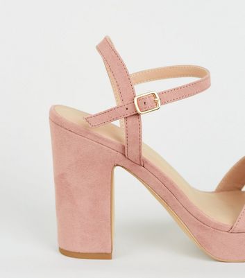 new look wide fit pink shoes