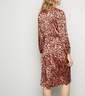 ax paris pink leopard print dress
