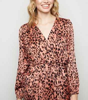 ax paris pink leopard print dress
