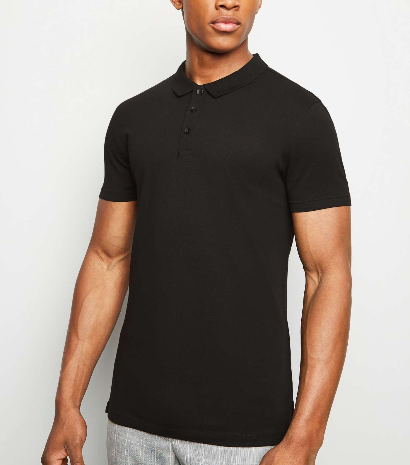 Black Muscle Fit Polo Shirt