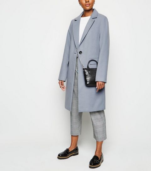Pale Blue Revere Collar Coat