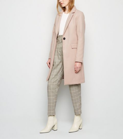 Pink Revere Collar Coat