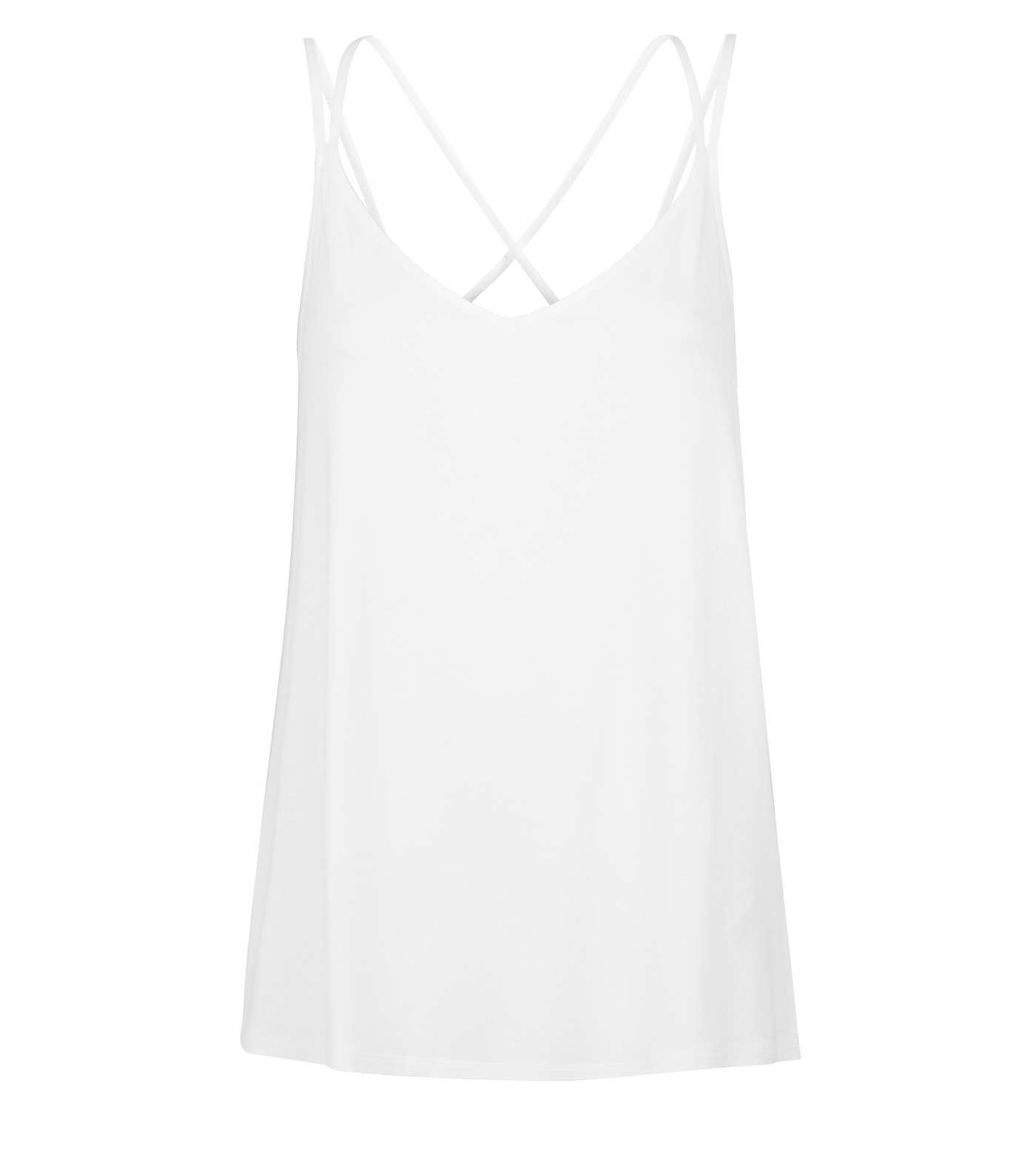 Off White Cross Back Cami  Image 4